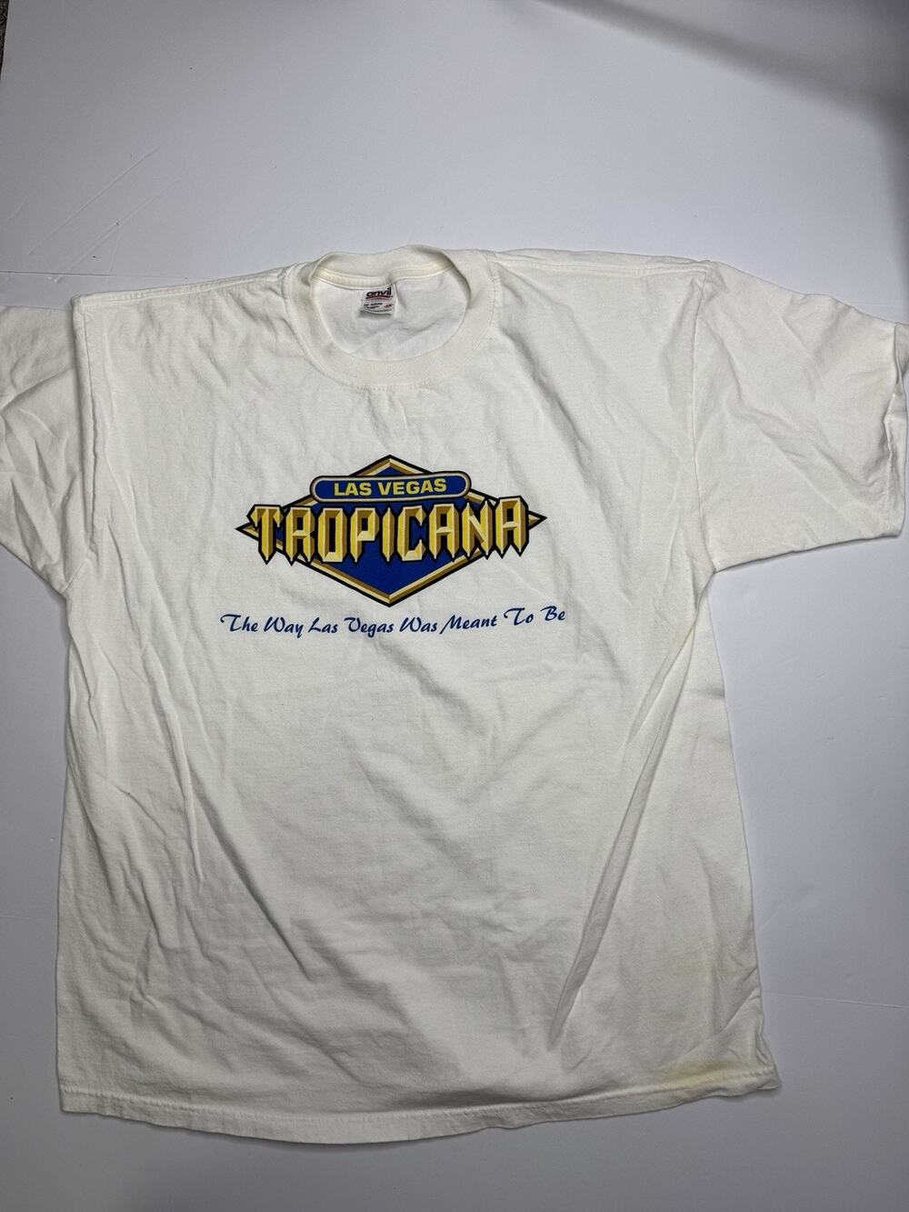 Vintage 90s Tropicana Las Vegas Casino T Shirt Mens 2XL Anvil Graphic Tee Y2k
